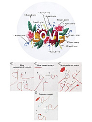 Набор для вышивания гладью. Любовь (Арт. НШ-7992)
