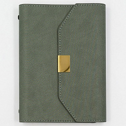 Ежедневник А6 иск.кожа100л.клетка NUANCE ОЛИВКОВЫЙ арт.26231 (1/60шт)