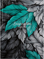 ТМ"Collezione" ЕЖЕДНЕВНИК А5,80л. ПЕРЬЯ В ЦВЕТЕ (80-0393) 7БЦ,контраст,цв.мел обл,недатир