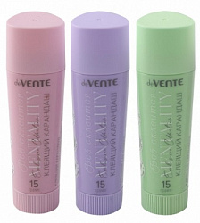 Клей-карандаш " deVente " Mentality 15гр, основа PVP, быстросохнущий, 3 дизайна, картонный дисплей, 