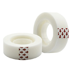 Лента канцелярская клейкая 18мм*20м, матовый, 40мкм, полипропилен, пластиковая втулка d=25мм, " deVe