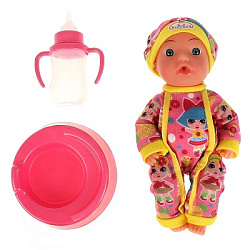 326490 Пупс без озв Сашенька 15 см, пьет,писает, 2 акс, кор, КАРАПУЗ в кор.84шт