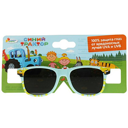 330004 Детские солнцезащитные очки "синий трактор" голубые ИГРАЕМ ВМЕСТЕ в кор.25*20шт