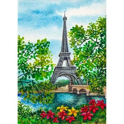 Алмазные узоры. Весна в Париже. 30*40см арт.07278