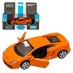 ТМ "Автопанорама" Машинка металлическая  1:43 Lamborghini Gallardo LP560-4, оранжевый, откр. двери, 