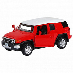 ТМ "Автопанорама" Машинка металл. 1:43 Toyota FJ Cruiser, красный, инерция, откр. двери, в/к 17,5*12