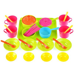 Набор посуды столовый "Сели поели" (в сетке, 31 дет.)