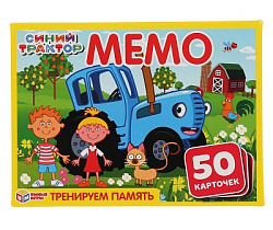 301337 Синий трактор. Карточная игра Мемо. (50 карточек, 65х95м). Тренируем память. Умные игры в кор