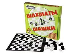 Игра настольная "Шашки, шахматы" арт.01450