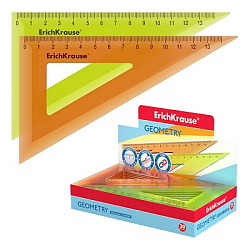 Треугольник " Erich Krause " Neon, 60*/13см ассорти(Угольник пластиковый ErichKrause® Neon, 60°/13см