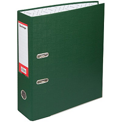 Папка-регистратор Berlingo "Hyper", 80мм, бумвинил, с карм. на корешке, нижний метал. кант, зеленая