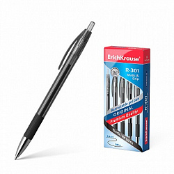 Ручка гелевая автоматическая " Erich Krause " R-301 Original Gel Matic&Grip черная 0,5мм резиновый д