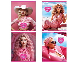 Тетрадь 80л., А5, клетка BG "Glamorous collection", глянцевая ламинация