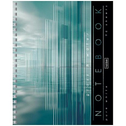 Тетрадь спираль А5 96л клетка " Hatber " Glass&Water, обложка- мелованный картон, 2 дизайна в спайке