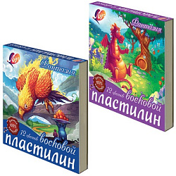 Пластилин восковой ЛУЧ "Фантазия", 12цв., 180г, со стеком, картонная упаковка, 25С1523-08