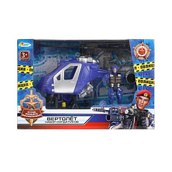 Набор солдатиков ПОЛИЦИЯ с вертолетом, кор.27,5*11*19см ИГРАЕМ ВМЕСТЕ в кор.2*24шт