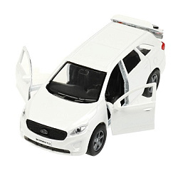 Машина металл KIA sorento prime, 12 см, двери, багаж., инерц., белый, кор. Технопарк в кор.2*24шт