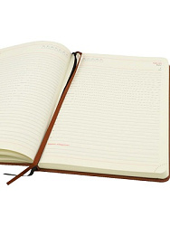 Ежедневник A5, 136л. недатир. COFFEE LINE - КОРИЧНЕВЫЙ (136-7632) кожзам