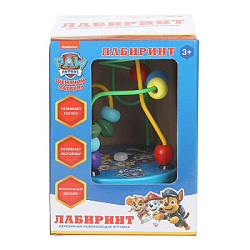 Игрушка деревянная Щенячий Патруль лабиринт, коробка Буратино в кор.125шт