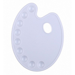 Палитра пластиковая овальная 28*22см 9ячеек