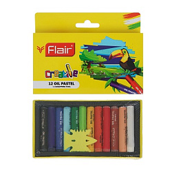Пастель " Flair " масляная 12цв, инструмент для выскабливания, картонная упаковка, европодвес, 10228