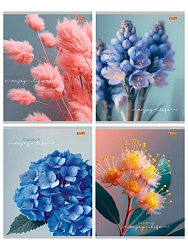 TМ"Remix"Тетрадь КЛЕТКА 96л. НЕЖНЫЕ ЦВЕТЫ  - 15 (96-1020) обл-мелов. карт, второй блок 145х203