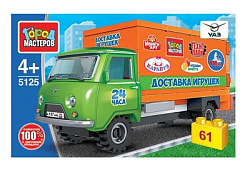 337400 UAZ конструктор УАЗ кунг, 61 дет. Город мастеров в кор.80шт