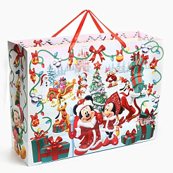 Пакет подарочный новогодний «С Новым годом», 61×46×20 см, упаковка, Микки Маус