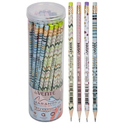 Карандаш ч/гр " deVente " Marandi HB с ластиком, трёхгранный, деревянный, цвет корпуса - с рисунком,