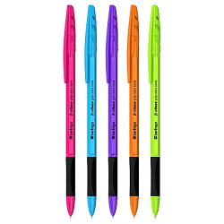 Ручка шариковая Berlingo "Tribase grip color zone" синяя, 0,7мм, грип, ассорти