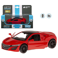 ТМ "Автопанорама" Машинка металлическая 1:38 Honda Acura NSX, красный, откр. двери, инерция, в/к 17,