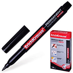 Маркер " Erich Krause " Р-100 черный 0,5-1,2мм тонкий перманентный