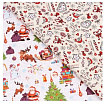 Бумага упаковочная глянцевая "Рождество", двусторонняя, 70 х 100 см