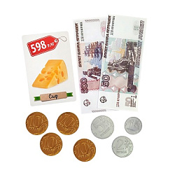 Игра настольная "Денежка. Играем в магазин. Покупаем продукты" арт.03572