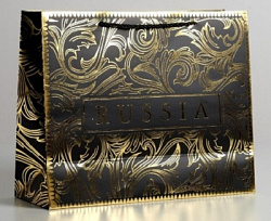 Пакет подарочный, упаковка, «Gold Russia», 32 х 26 х 12 см