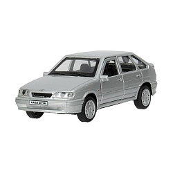 392018 Машина металл LADA-2114 "SAMARA" 12 см, двери, багаж, инерц, серебрист, кор. Технопарк в кор.