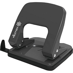 Дырокол на 25л " Attomex " металлический, противоскользящая резиновая вставка, встроенная линейка, ч