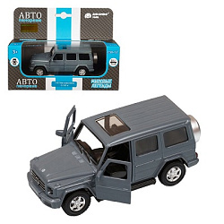 ТМ "Автопанорама" Машинка металл. 1:42 Mercedes-Benz G350d, серый, инерция, откр. двери, в/к 17,5*12