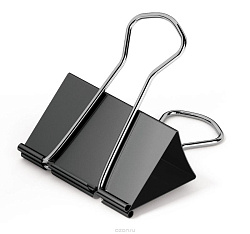 Зажимы для бумаг 51мм, 12шт., черные