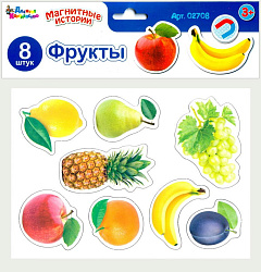 Магниты "Фрукты". Серия Магнитные истории (европодвес, 4х20шт) арт.02708