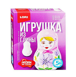 Гл-002 Игрушка из глины "Матрешка"