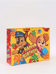 Пакет крафтовый  Happy Birthday",  Щенячий патруль, 40 х 31 х 11,5   7514928