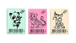 Ластик " Луч " ZOO Z1 35*25*8мм, пастельный, ассорти