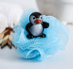 Игрушка-мочалка для купания, детская «Пингвин»