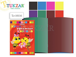 Бумага цветная А4 16л 8цв " Tukzar ", на скобе