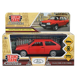 391843 Машина металл LADA-2108 "СПУТНИК" МАТОВЫЙ 12  см, дв, баг, ин, красный, кор. Технопарк в кор.