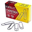 Скрепки " KWELT " 28мм, оцинкованные, 100шт, картонная упаковка