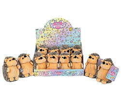 386073 Игрушка мягкая весёлые ёжики 15см, дисплей, без чипа "МУЛЬТИ-ПУЛЬТИ" уп-12шт в кор.12уп