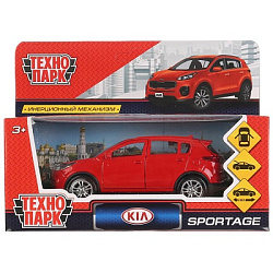 273045  Машина металл "KIA SPORTAGE" 12см, открыв. двери, инерц., красный в кор. Технопарк в кор.2*3