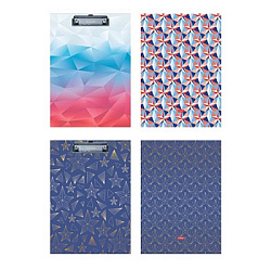 Планшет " Hatber " А4 Россия ассорти (без возможности выбора дизайна) с металлическим зажимом, матов